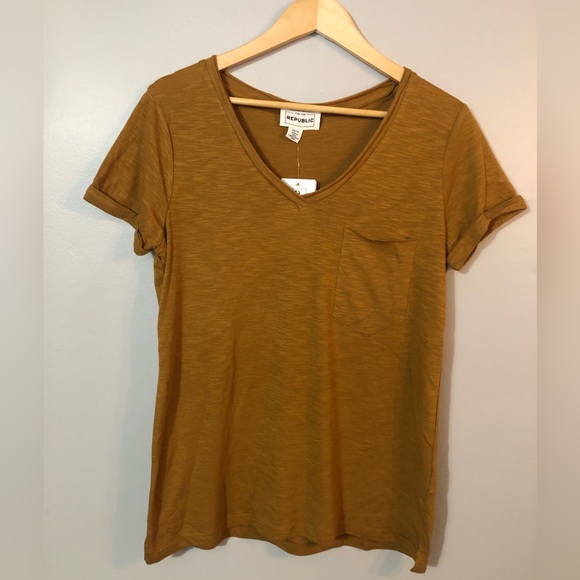 For The Republic Tops - For The Republic V Neck T Shirt